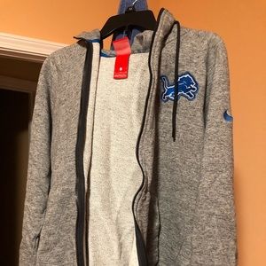 Nike Mens Large Detroit Lions ZIP UP Hoodie